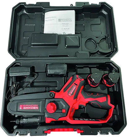 SANDRIGARDEN MINI MOTOSEGA SG-TR 20 12V x2 BATTERIE DA 2AH